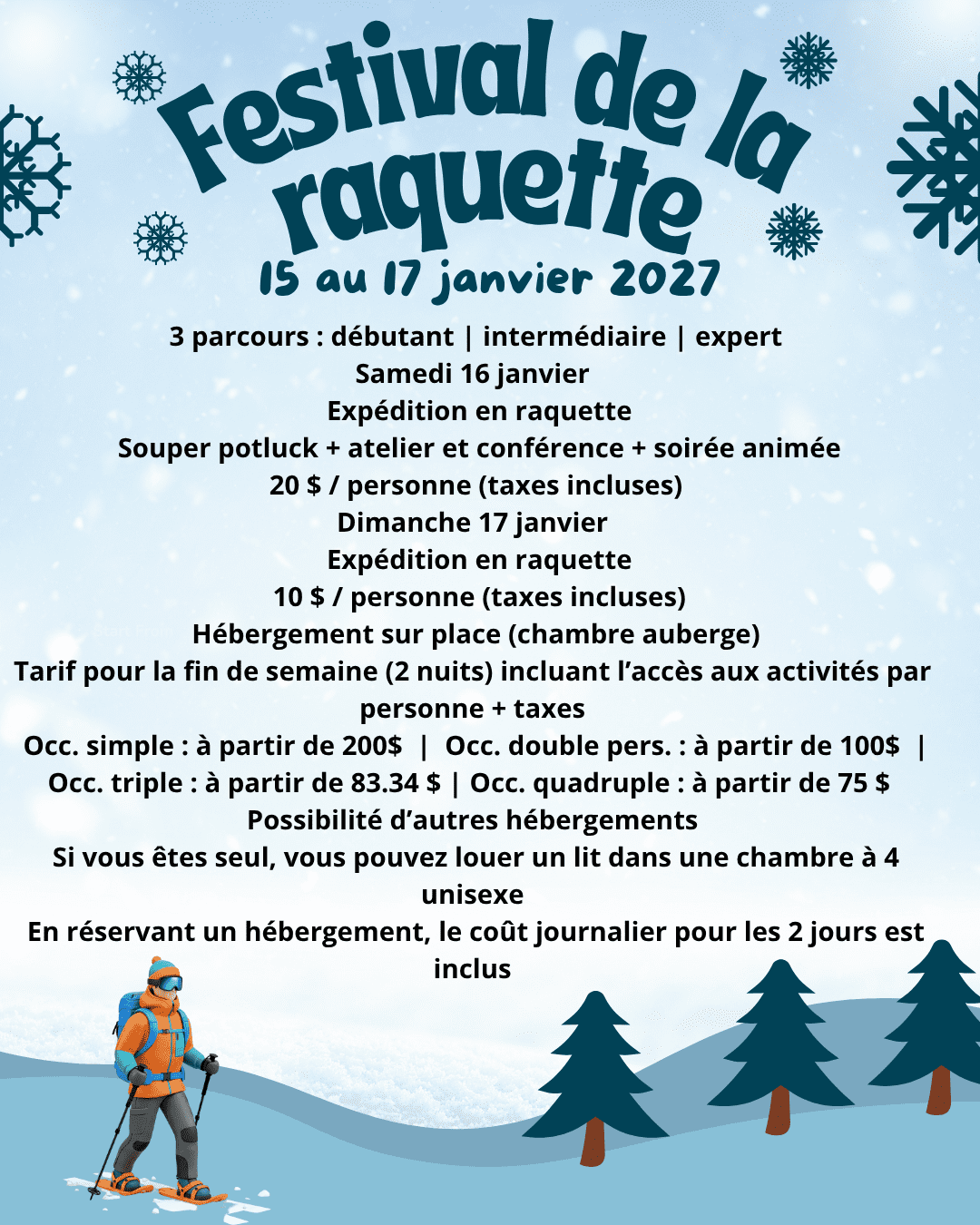 Festival de la raquette Affiche